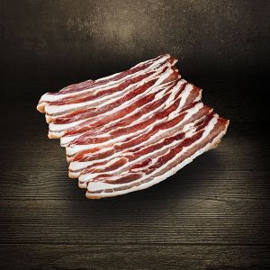 Bacon gesmokt | Bauchfleisch geräuchert | geschnitten | Deutsches Landschwein | Frischluftstall 180g